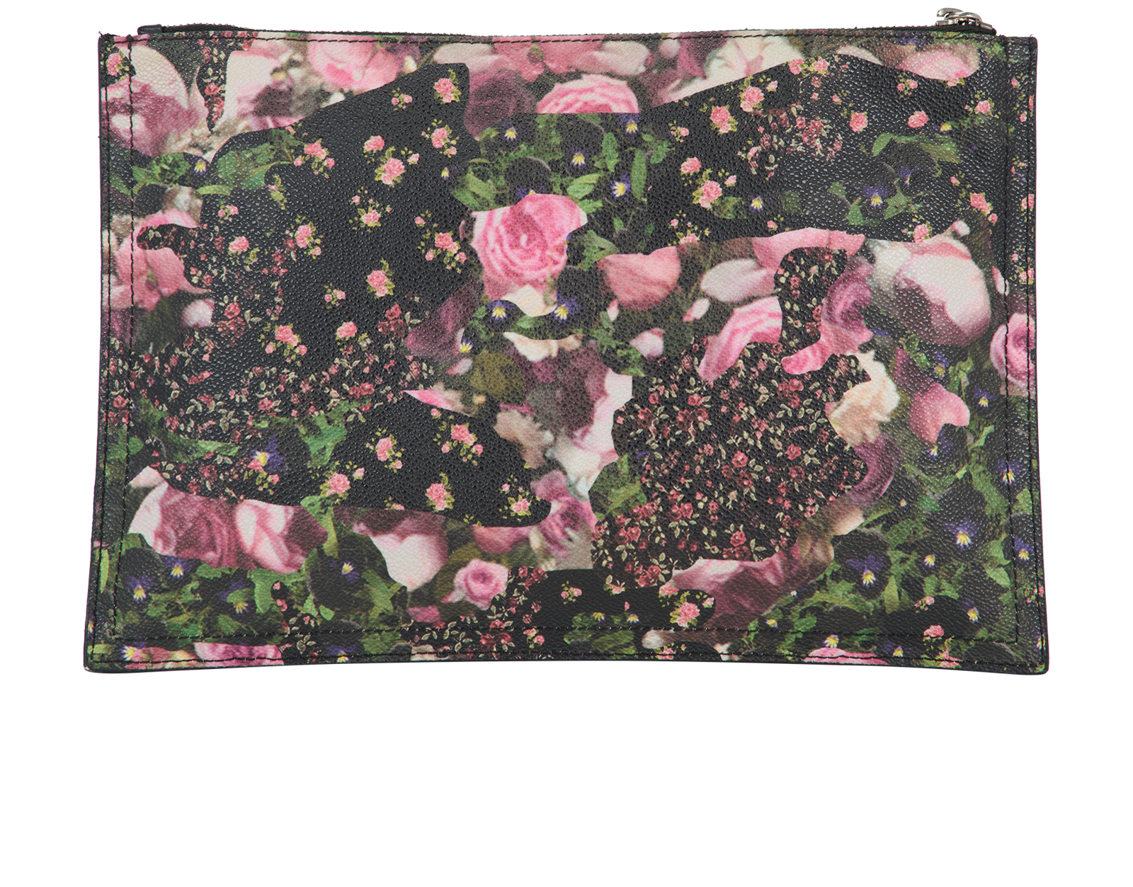 Givenchy Floral Pouch, &pound;180, Accessories, Black/Pink, Leather, Back view